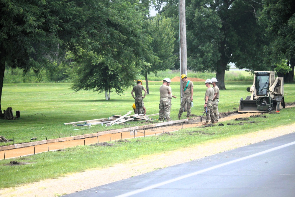 372nd Engineer Company Soldiers contribute to sidewalk troop project at Fort McCoy