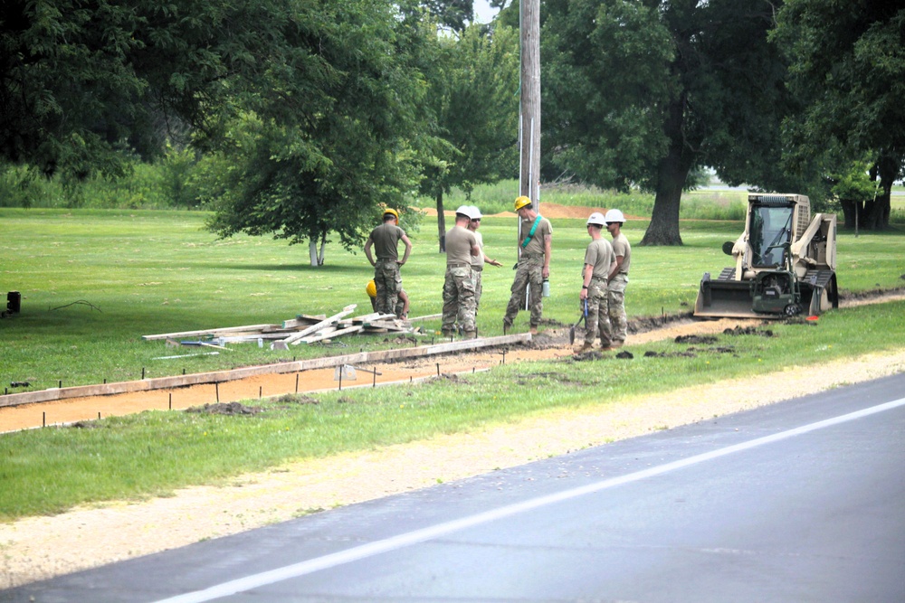 372nd Engineer Company Soldiers contribute to sidewalk troop project at Fort McCoy