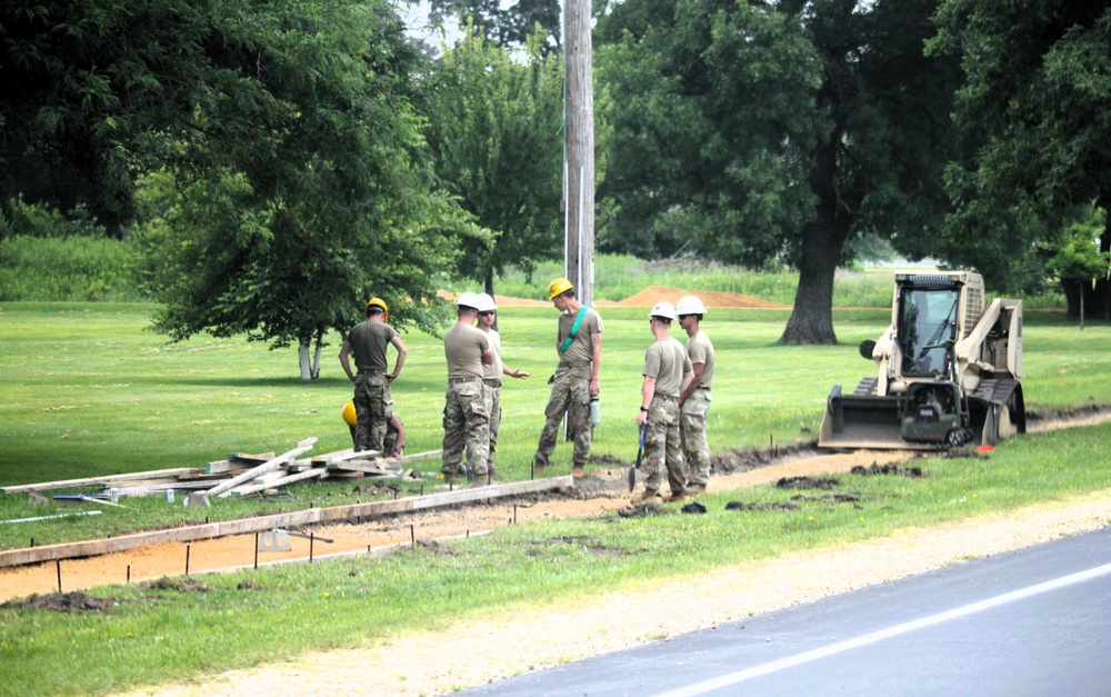 372nd Engineer Company Soldiers contribute to sidewalk troop project at Fort McCoy
