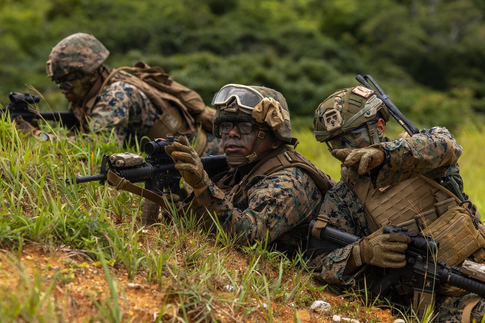 3d Intelligence Battalion Marines conduct live fire range