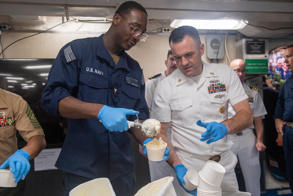 USS America (LHA 6) and 31st Marine Expeditionary Unit celebrate 250 years of naval service