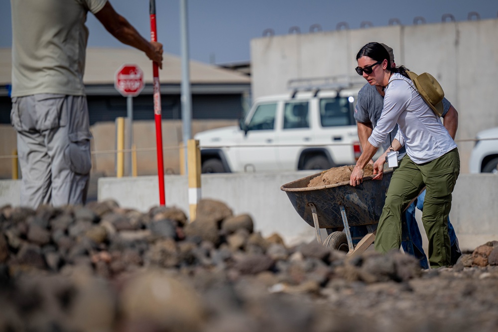 U.S. Service Members Volunteer to Repair Muslim Cemetery on Camp Lemonnier