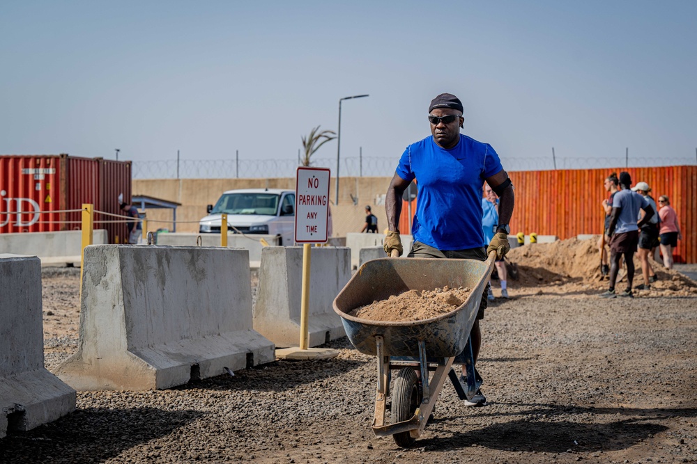 U.S. Service Members Volunteer to Repair Muslim Cemetery on Camp Lemonnier