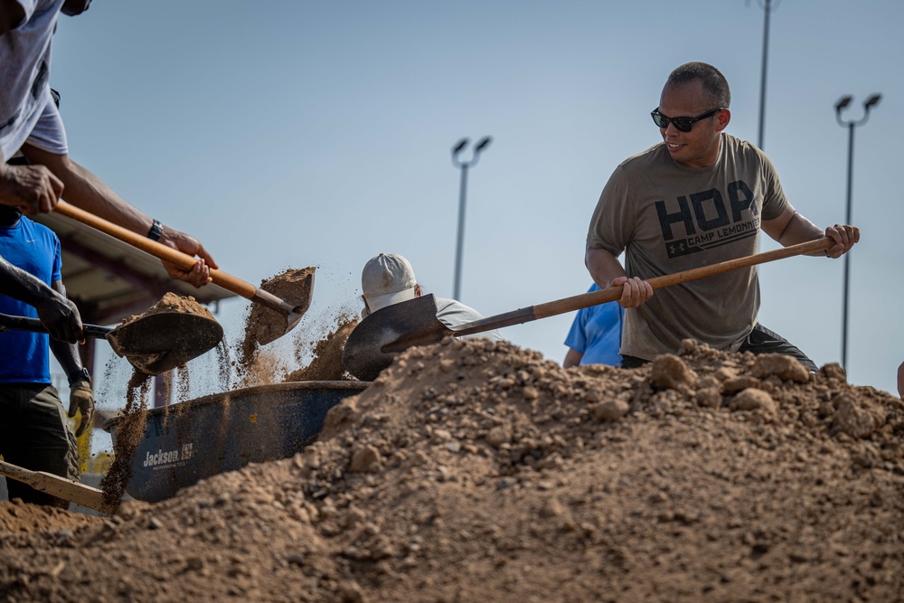 U.S. Service Members Volunteer to Repair Muslim Cemetery on Camp Lemonnier