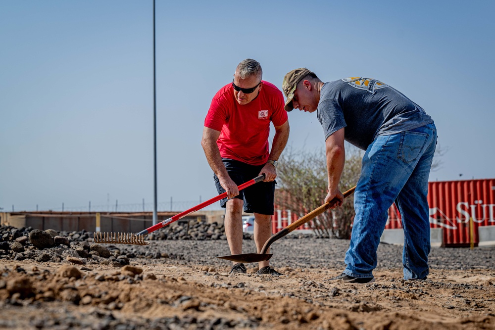 U.S. Service Members Volunteer to Repair Muslim Cemetery on Camp Lemonnier