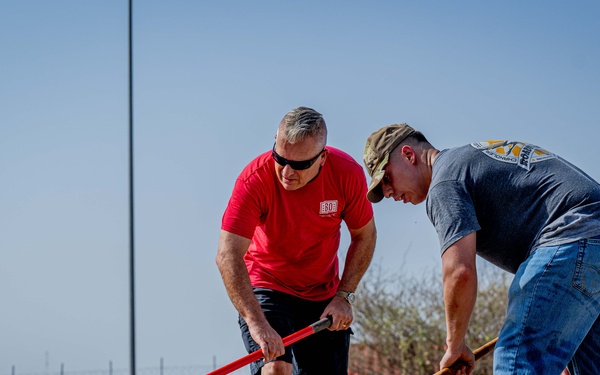 U.S. Service Members Volunteer to Repair Muslim Cemetery on Camp Lemonnier