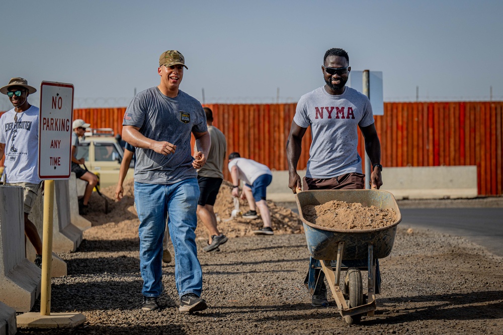 U.S. Service Members Volunteer to Repair Muslim Cemetery on Camp Lemonnier