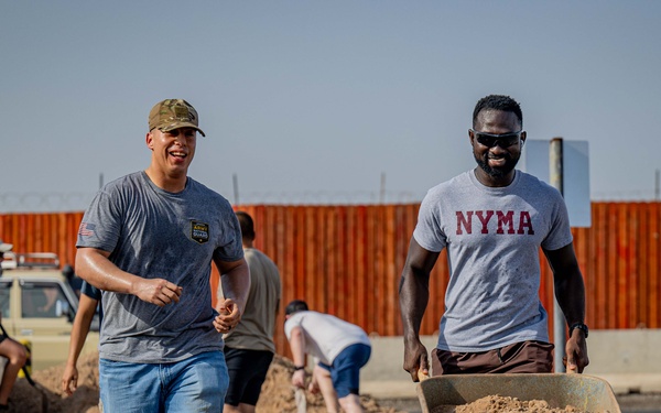 U.S. Service Members Volunteer to Repair Muslim Cemetery on Camp Lemonnier