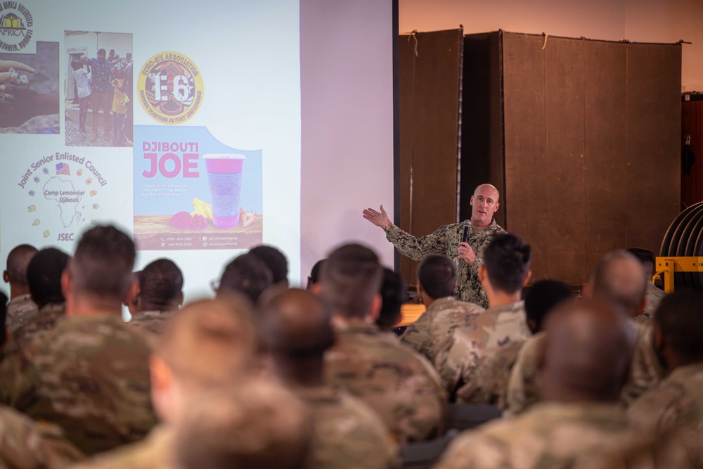 New Arrivals at Camp Lemonnier Receive Deployment Briefing