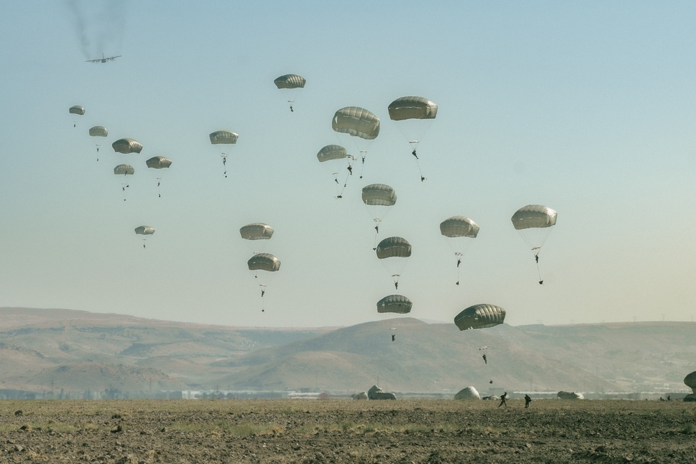 173rd Airborne Paratroopers Conduct Joint Airborne Operation With Turkish Forces During Agile Spirit 25