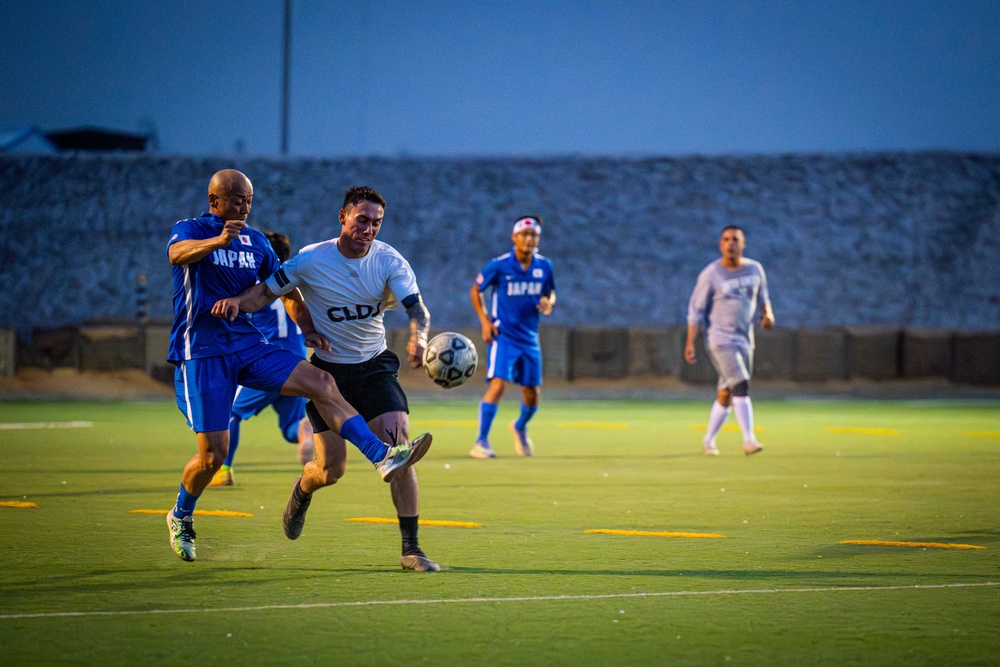 Service Members from Camp Lemonnier and the Japanese Self-Defense Force Participate in Soccer Match
