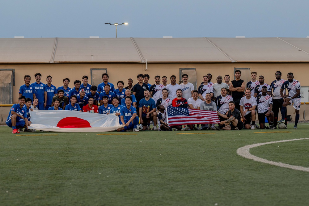 Service Members from Camp Lemonnier and the Japanese Self-Defense Force Participate in Soccer Match