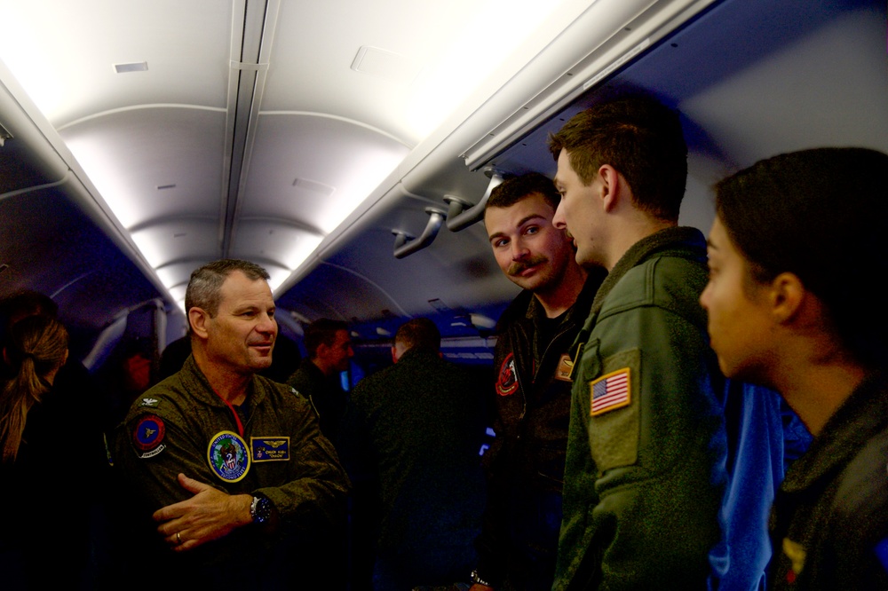 U.S. 2nd Fleet Leadership Tours P-8A Poseidon During Large Scale Exercise 2025