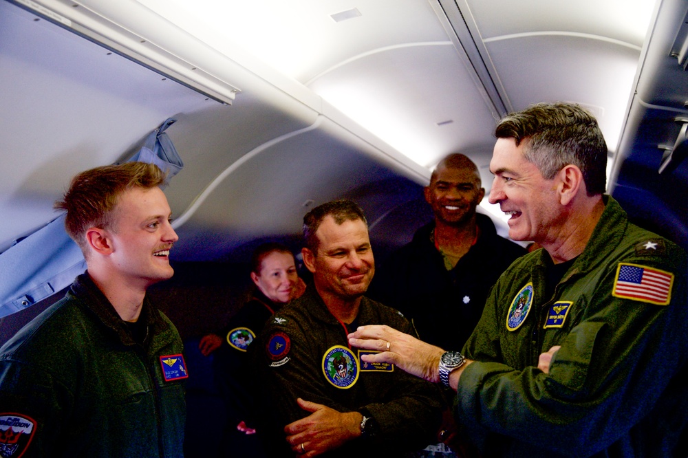 U.S. 2nd Fleet Leadership Tours P-8A Poseidon During Large Scale Exercise 2025