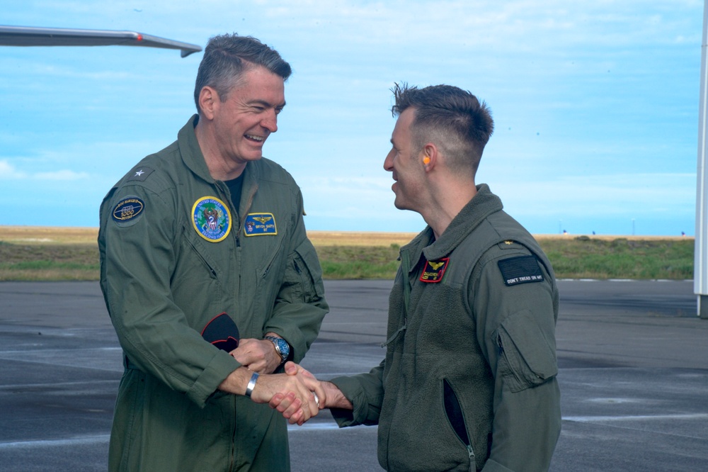 U.S. 2nd Fleet Leadership Tours P-8A Poseidon During Large Scale Exercise 2025