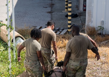 Sked litter patient extraction training with the 36th MCAS