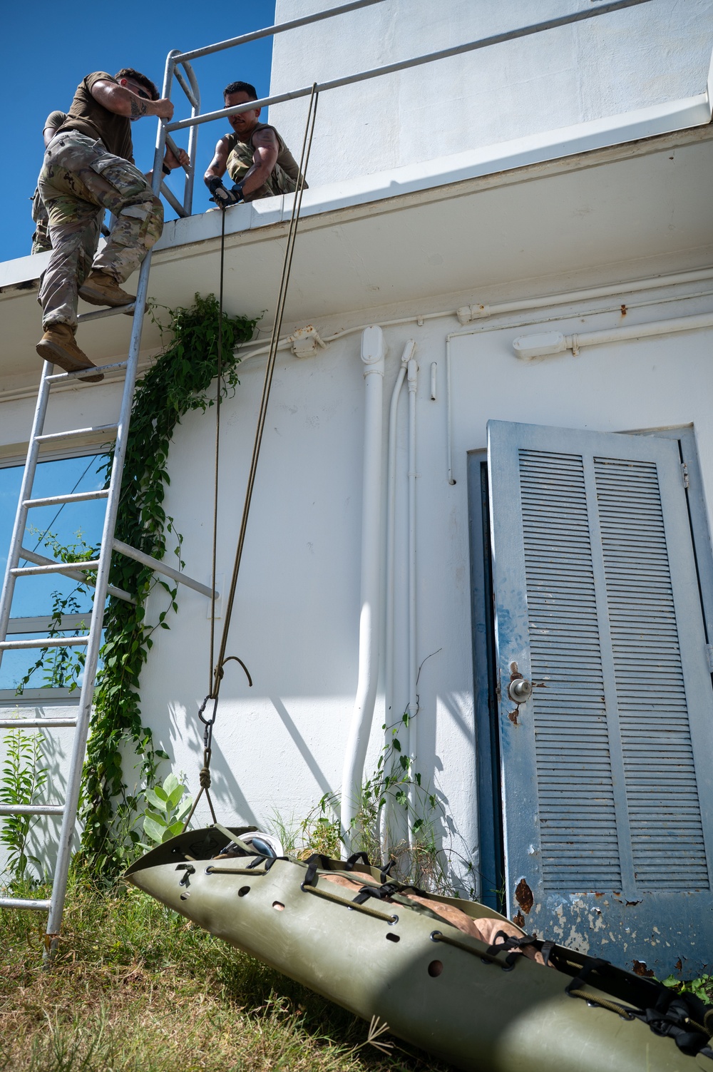 Sked litter patient extraction training with the 36th MCAS