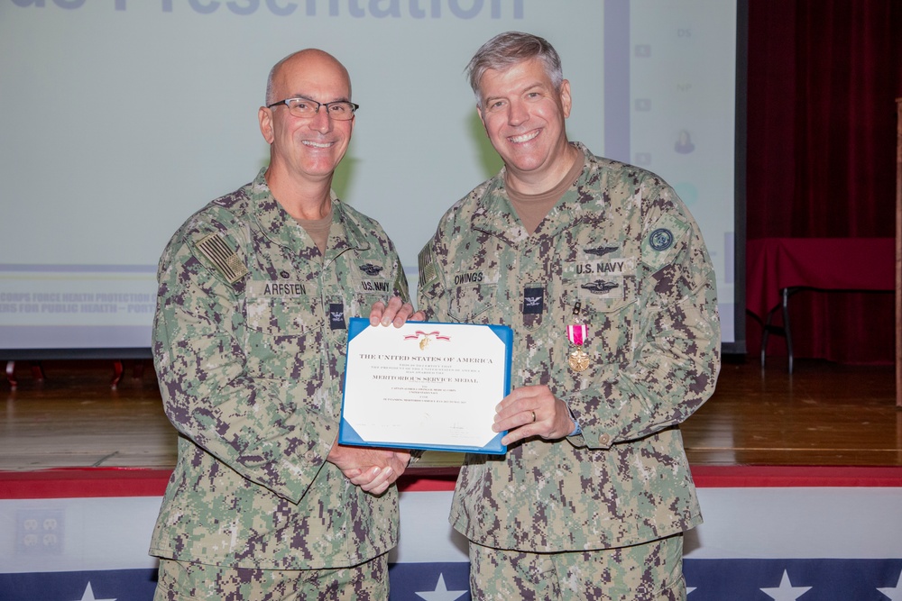 Navy and Marine Corps Force Health Protection Command Hosts First All-Hands Meeting with Capt. Darryl Arfsten at the Helm