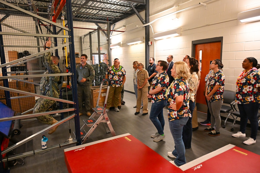 Naval Hospital Jacksonville sailors tour reopened Aviation Survival Training Center Jax - August 4, 2025