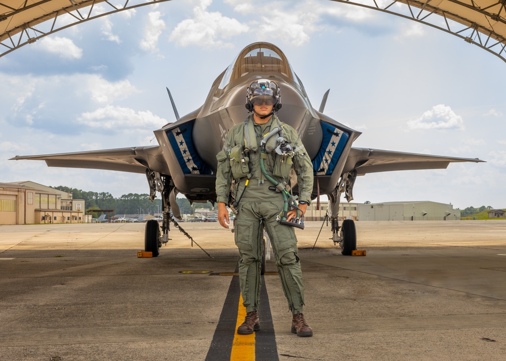 Capt. Nissly F-35 pilot portrait