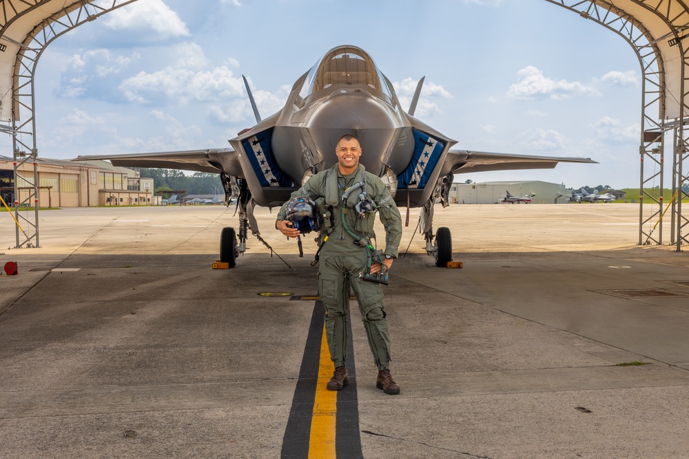 Capt. Nissly F-35 pilot portrait
