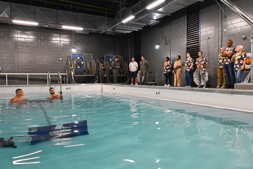 Naval Hospital Jacksonville sailors tour reopened Aviation Survival Training Center Jax - August 4, 2025