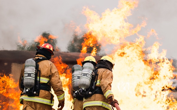 132d Wing Firefighters Train at North Dakota Air Base