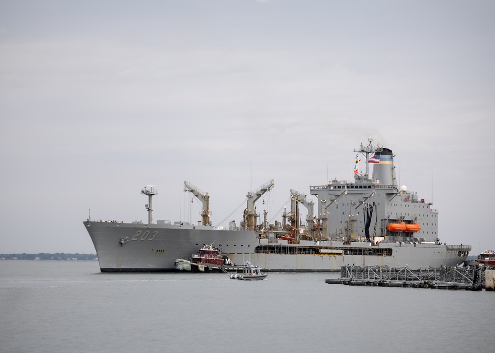 USNS Laramie (T-AO 203) Returns to Naval Station Norfolk