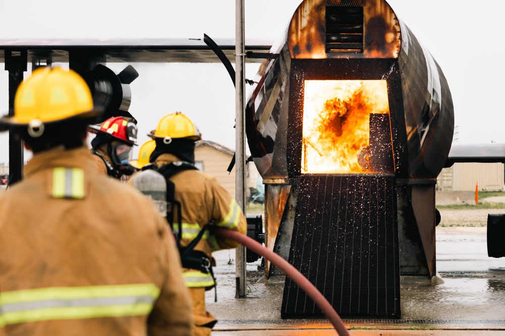 132d Wing Firefighters Train at North Dakota Air Base