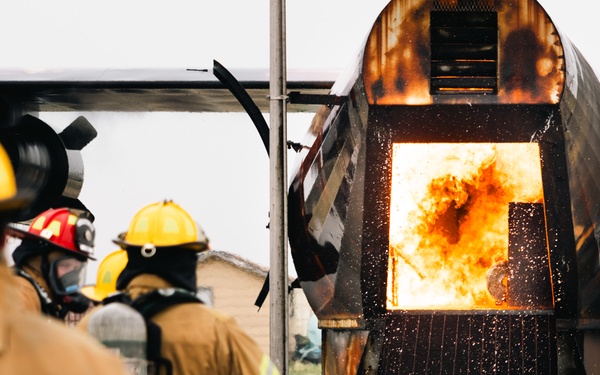 132d Wing Firefighters Train at North Dakota Air Base