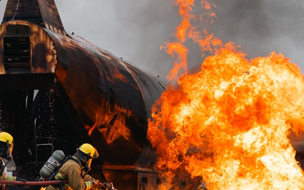 132d Wing Firefighters Train at North Dakota Air Base