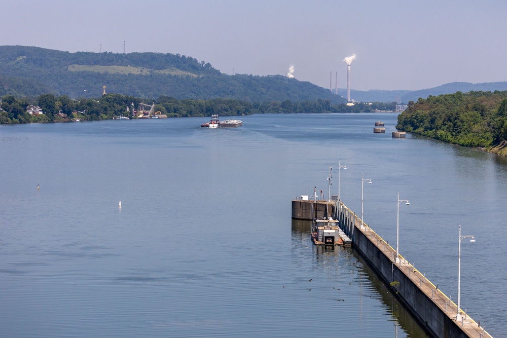 Pike Island Locks and Dam on the Ohio River