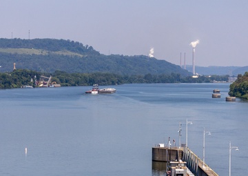 Pike Island Locks and Dam on the Ohio River