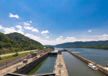 Pike Island Locks and Dam on the Ohio River