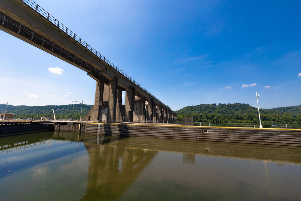 Pike Island Locks and Dam on the Ohio River