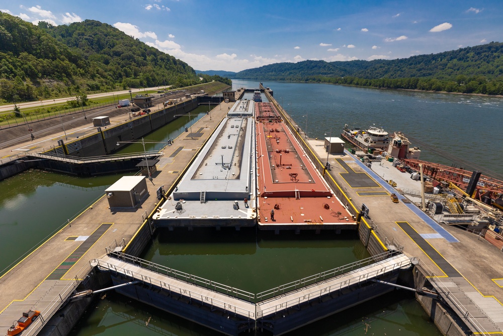 Pike Island Locks and Dam on the Ohio River
