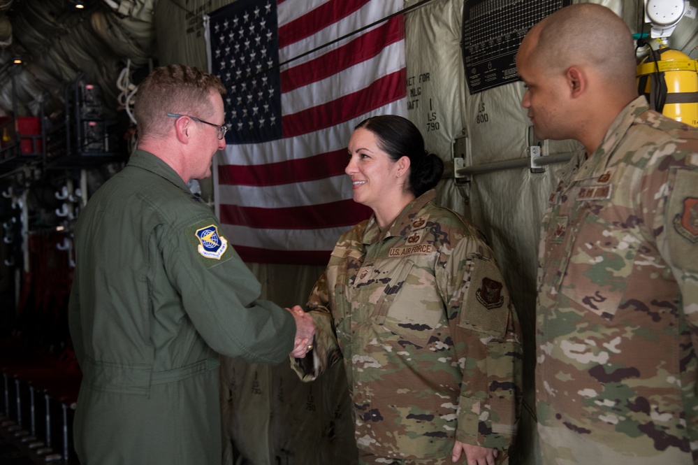 Maj. Gen. Frank Bradfield III visit to 403rd Wing
