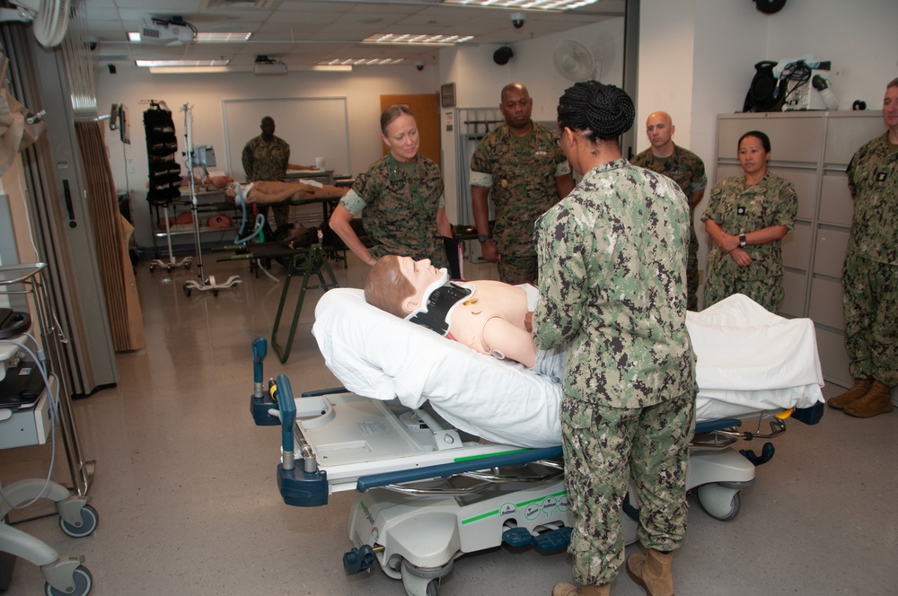 Brigadier General Maura Hennigan of 2nd Marine Logistics Group Visits Naval Medical Center Portsmouth