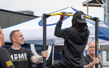 Service members support Indianapolis Colts training camp for Salute to Service Day
