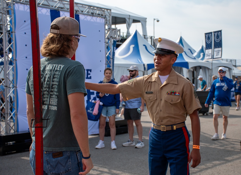 Service members support Indianapolis Colts training camp for Salute to Service Day