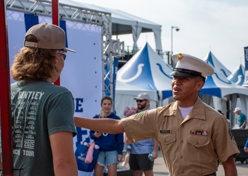 Service members support Indianapolis Colts training camp for Salute to Service Day