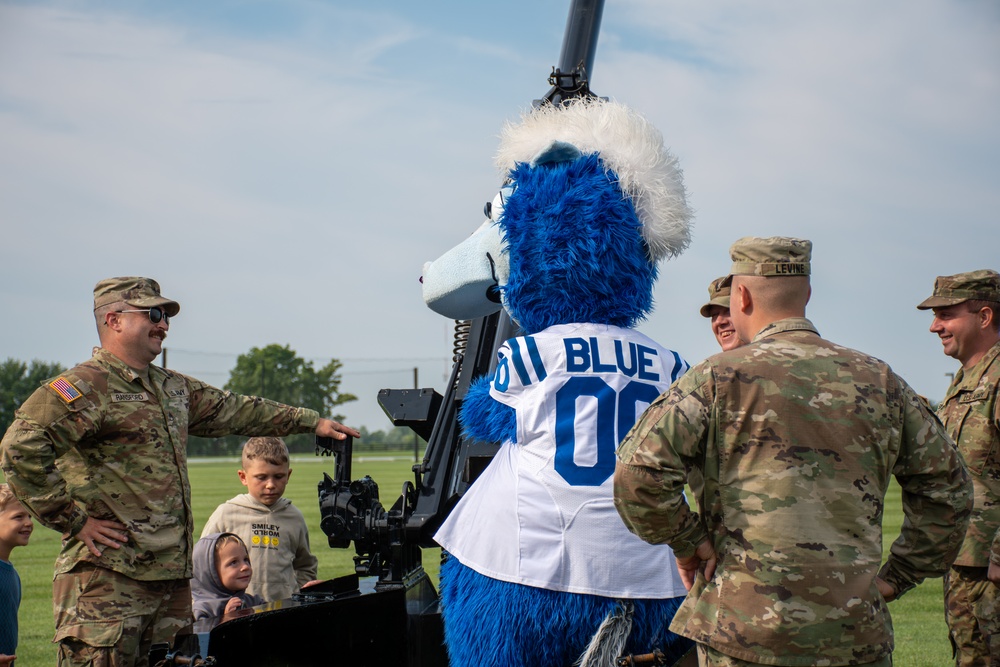Service members support Indianapolis Colts training camp for Salute to Service Day
