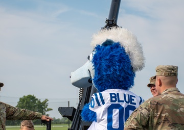 Service members support Indianapolis Colts training camp for Salute to Service Day
