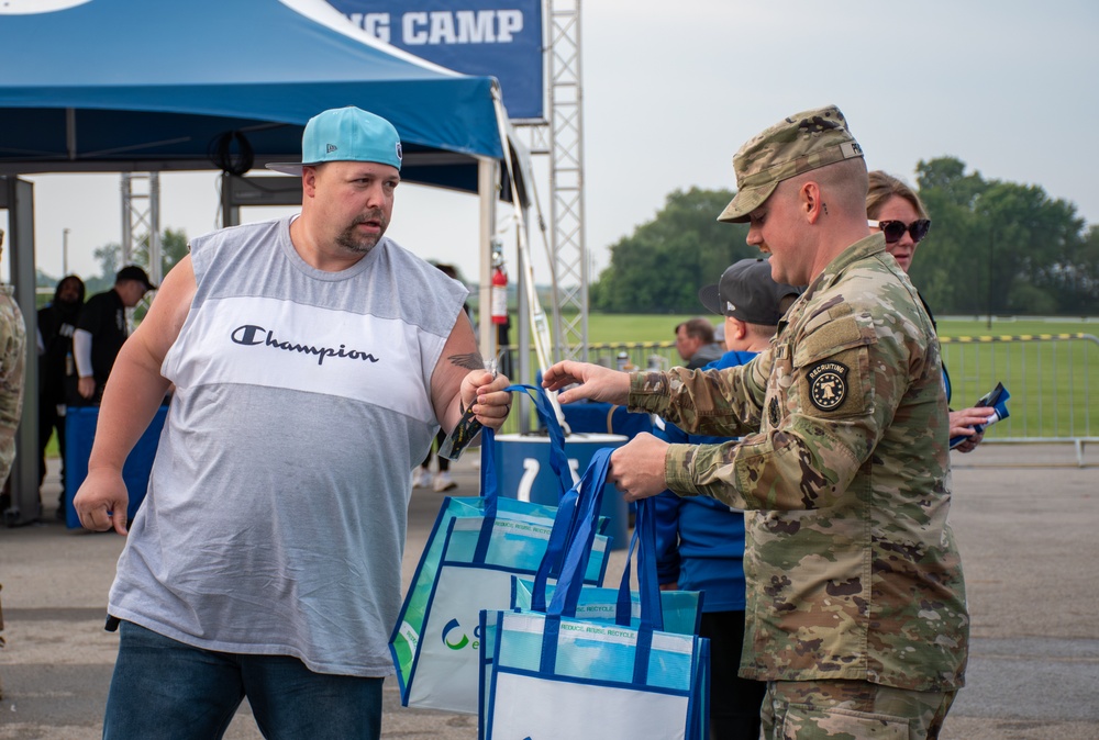 Service members support Indianapolis Colts training camp for Salute to Service Day