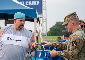 Service members support Indianapolis Colts training camp for Salute to Service Day