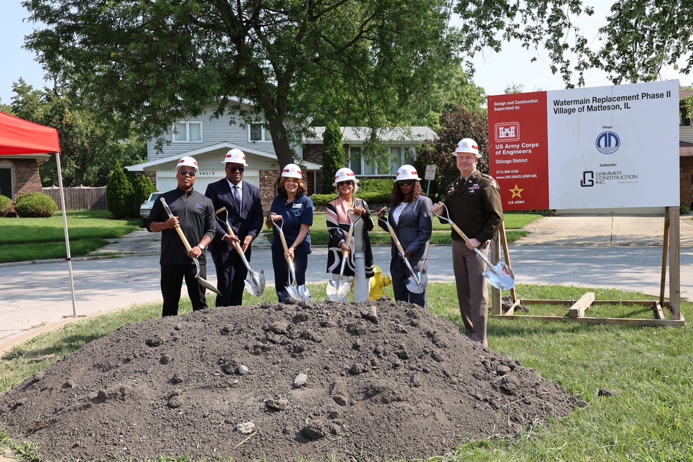 USACE Chicago District hosts groundbreaking ceremony in Matteson, IL Water Main Improvement Project
