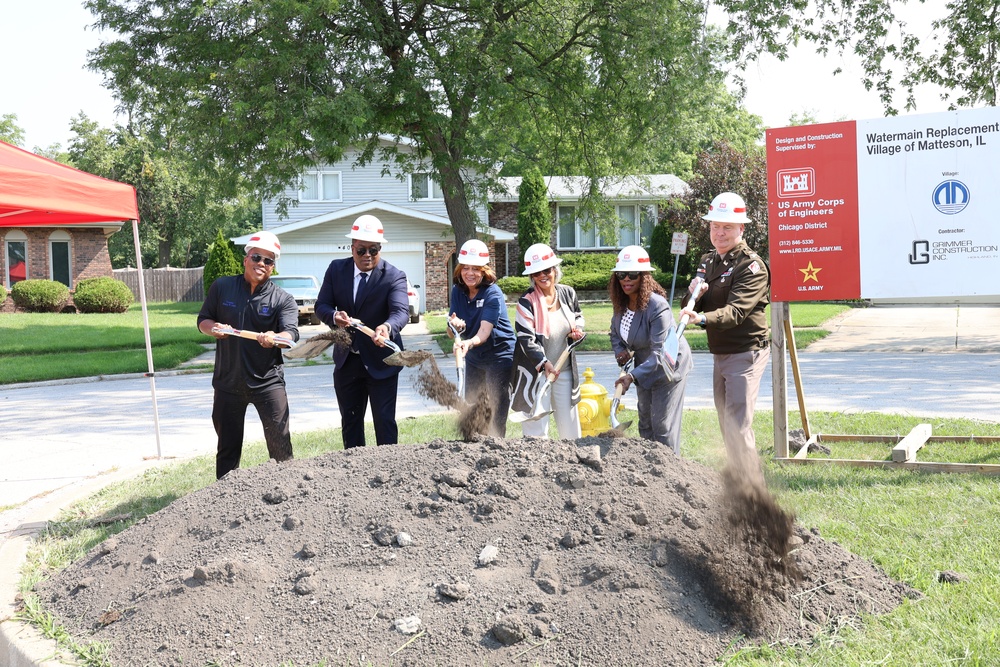 USACE Chicago District hosts groundbreaking ceremony in Matteson, IL Water Main Improvement Project