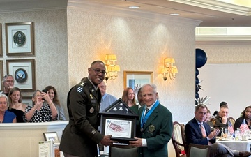 Retired U.S. Army Col. Frank Cohn's 100th birthday celebration