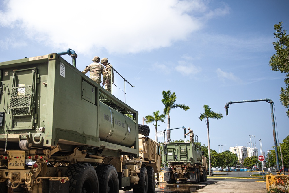 Puerto Rico National Guard Supports PRASA Water Distribution Operations