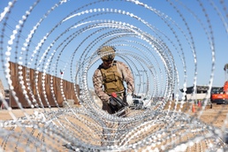 Marines reinforce Yuma border barrier